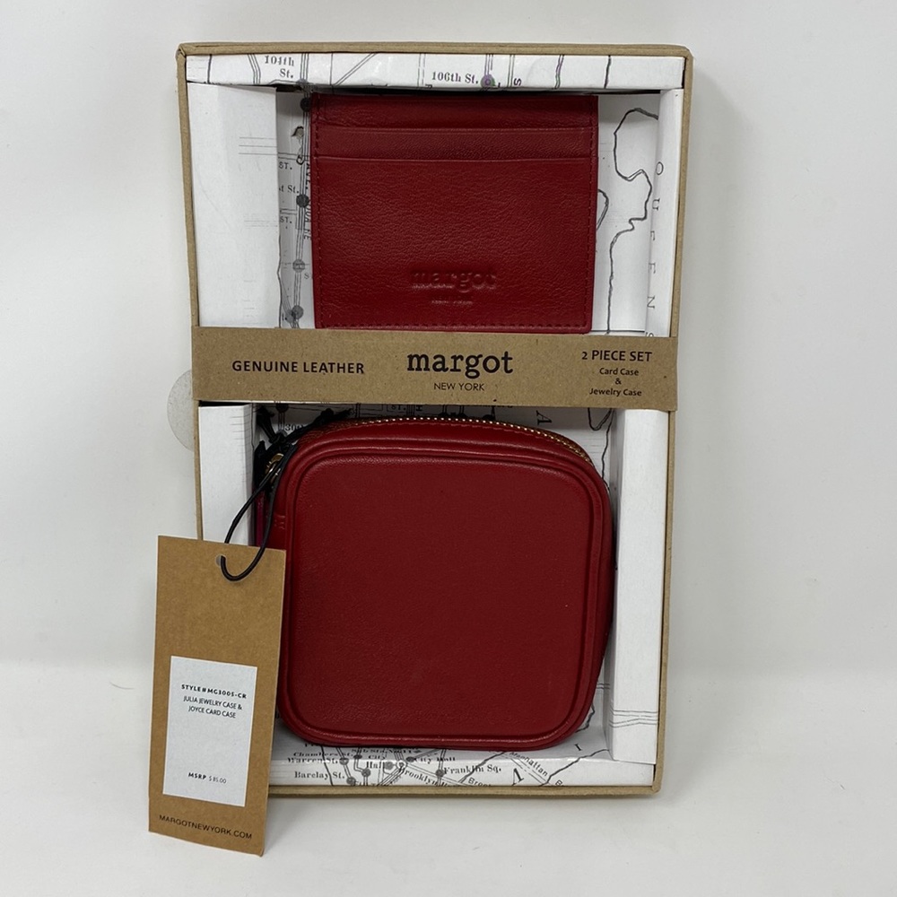 NWT Margot New York Leather Jewelry and Credit Card Case Julia and Joyce